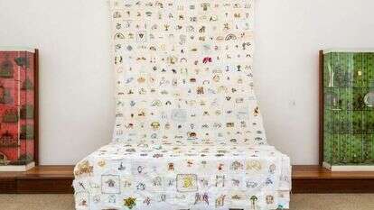 יעל סרלין, מפה, רקמה על בד, 2021. | שגיא מורן יעל סרלין, מפה, רקמה על בד, 2021. | שגיא מורן