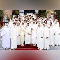 מלך מרוקו עם חברות הפרלמנט. | גטי אימג'ס