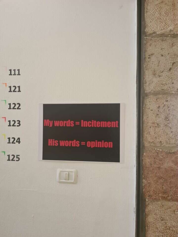 כרזות של סטודנטים ערבים בבצלאל