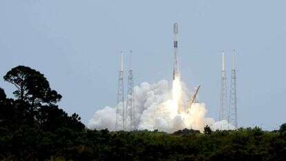 הטיל פלקון 9 של SpaceX. | איי.פי הטיל פלקון 9 של SpaceX. | איי.פי