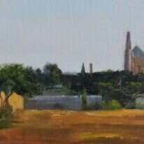 אתי יעקבי, "מבט על ירושלים", שמן על בד, 2021. | אבי אמסלם