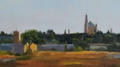 אתי יעקבי, "מבט על ירושלים", שמן על בד, 2021. | אבי אמסלם