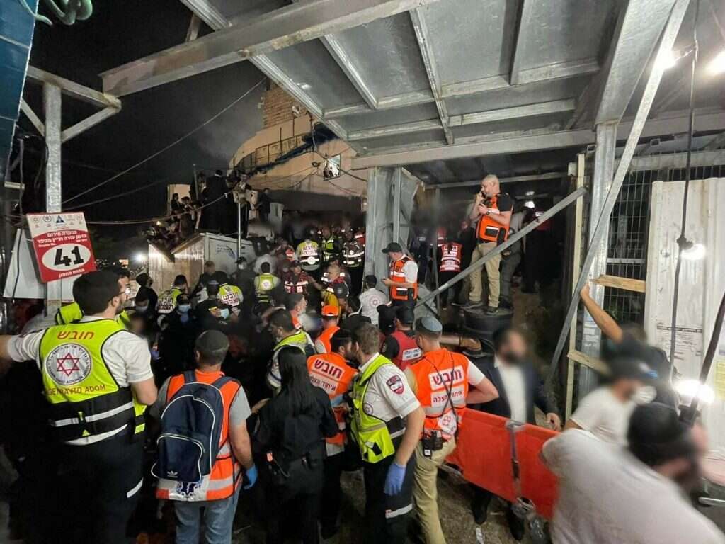 זירת האסון במירון. | איחוד הצלה, גטי אימג'ס