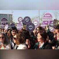 מחאה בטורקיה בעד אמנת איסטנבול, בחודש הקודם. | AFP