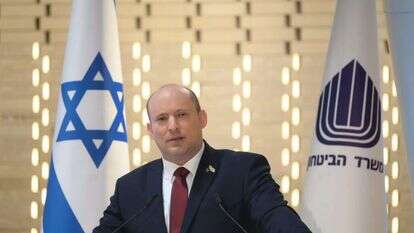 ראש הממשלה, נפתלי בנט, בטקס האזכרה הממלכתי לחללי מערכות ישראל, בהר הרצל. | עמוס בן גרשום, לע"מ