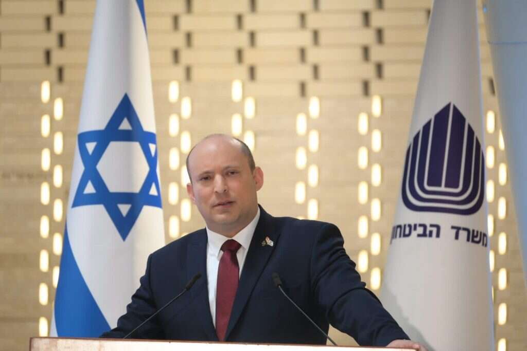 ראש הממשלה, נפתלי בנט, בטקס האזכרה הממלכתי לחללי מערכות ישראל, בהר הרצל. | עמוס בן גרשום, לע"מ