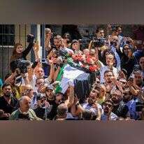 ארונה של אבו-עאקלה בירושלים, אתמול. | ג'מאל ארד, פלאש 90