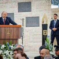 בנט בטקס הזיכרון הממלכתי לחללי הטרור, בשבוע שעבר. | אוליבייה פיטוסי, פלאש 90