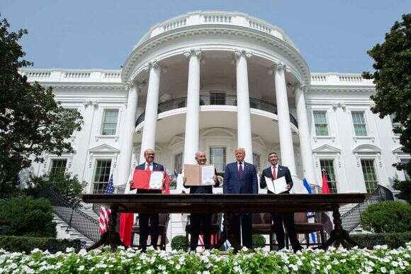 חתימת הסכמי אברהם. | AFP