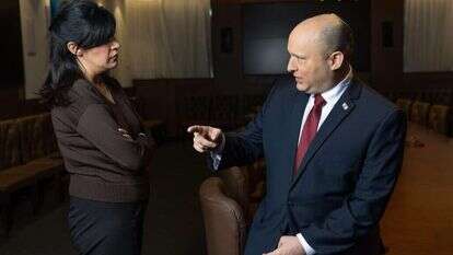 בנט ושמרית מאיר. | יונתן זינדל פלאש90