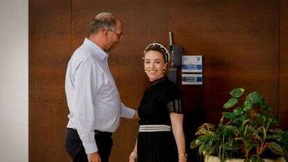 סילמן וניר אורבך לאחר ישיבת סיעת ימינה, היום. | אוליבייה פיטוסי, פלאש 90