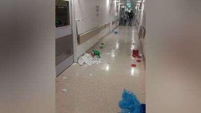 הנזקים בבית החולים הדסה הר-הצופים, אמש