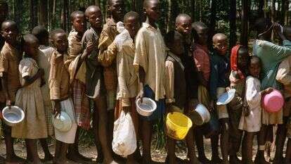 פליטים ברואנדה, 1994. | גטי אימג'ס