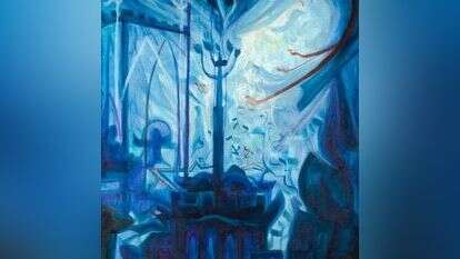 דוד רקיע, "שיר המעלות", שמן על קנווס, 2003