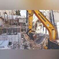 העבודות על מעלית הכותל. | ששון תירם