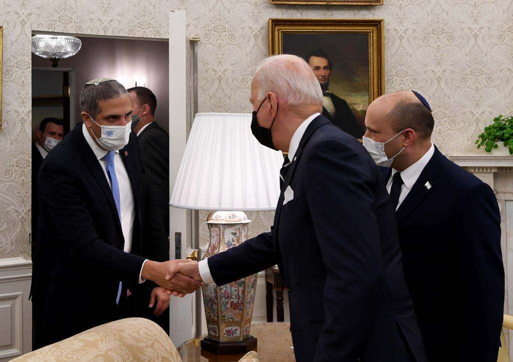 עם ביידן ובנט בבית הלבן, אוגוסט 2021. | אבי אוחיון, לע"מ