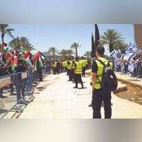 דגלי אש"ף באוניברסיטת בן־גוריון, השבוע. | דודו גרינשפן