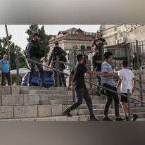 שער שכם, ערב יום ירושלים. | EPA שער שכם, ערב יום ירושלים. | EPA