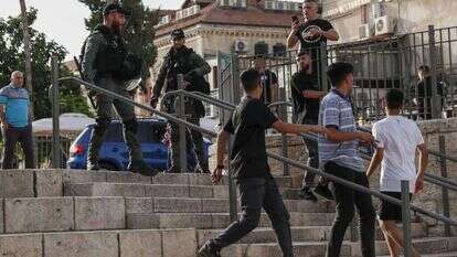 שער שכם, ערב יום ירושלים. | EPA שער שכם, ערב יום ירושלים. | EPA