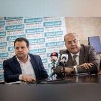 אחמד טיבי ואיימן עודה. | יונתן זינדל, פלאש 90