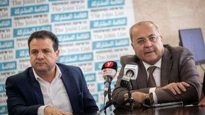 אחמד טיבי ואיימן עודה. | יונתן זינדל, פלאש 90