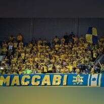 אוהדי מכבי תל אביב בכדורסל. | פלאש 90