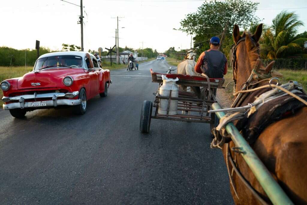 הממשלה מעודדת הסבה לחקלאות. נסיעה לאיסוף חלב מהחוות ליד הוואנה. | Sarah L. Voisin Washington Post