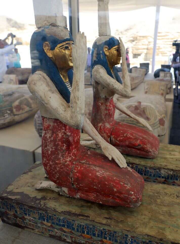 הממצאים שנחשפו בעיר המתים סקארה. | AFP