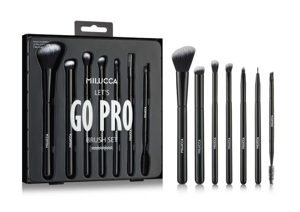 MILUCCA -סט מברשות איפור מקצועי - מחיר: 69.90 ש"ח. | קית גלסמן