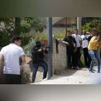 חמושים פלסטינים בקרב ירי עם חיילי צה"ל, ג'נין, מאי 2022. | EPA