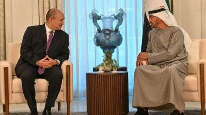 בנט בפגישה עם נשיא האמירויות, השייח' מוחמד בן זאיד. | קובי גדעון, לע"מ