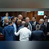 מליאת הכנסת לאחר ההצבעה על חוק תקנות יו"ש, השבוע. | יונתן זינדל, פלאש 90