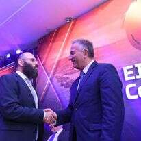 סגן ראש ממשלת הונגריה והרב מנחם מרגולין. | יוסי זליגר