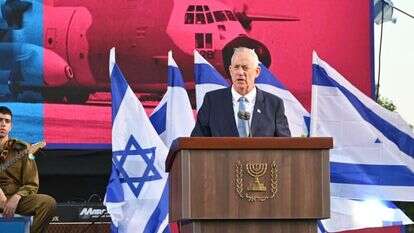 שר הביטחון בני גנץ בעצרת 40 שנה למלחמת לבנון הראשונה. | אריאל חרמוני, משרד הביטחון