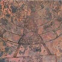 האוצרות, לפי אשל, טמונים עדיין בדרום הר חברון. תחריט מנורת הזהב, עם הכיתוב "אלעזר הכוהן שנת שתים". | נעמה שטרן