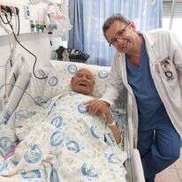 קייסי מוחמד בן ה- 107 לאחר השתלת הלב. ציום: המרכז הרפואי הלל יפה