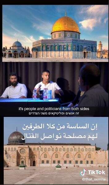 נרטיב אחר לסכסוך. מתוך הטיקטוק של דנציג