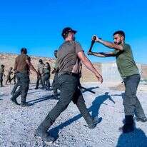 מתנדבי המשמר הלאומי הישראלי, שנוסד כלקח מפרעות תשפ"א, באימון במתקן מג"ב. | יוסי אלוני