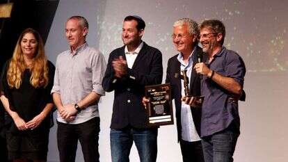 יוסי דגן, ראש מועצת שומרון ויו"ר קרן הקולנוע, בפסטיבל הקולנוע בשומרון ב-2022. | אולפני אתרוג