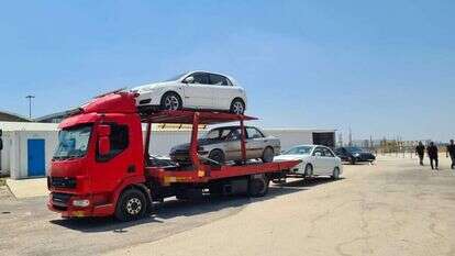 חלק מכלי הרכב שנתפסו. | משטרת ישראל