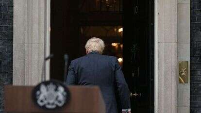 בוריס ג'ונסון אחרי הודעת ההתפטרות, היום. | AFP