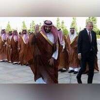 מוחמד בן סלמן עם נשיא טורקיה רג'יפ טאיפ ארדואן. | AFP מוחמד בן סלמן עם נשיא טורקיה רג'יפ טאיפ ארדואן. | AFP