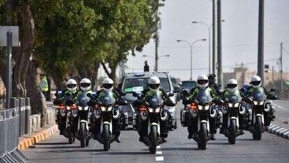 חסימות הכבישים בזמן ביקור טראמפ, ב-2017. | דוברות המשטרה