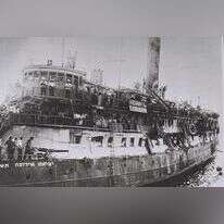 אוניית המעפילים "אקסודוס" בנמל חיפה, 1947. | לע"מ