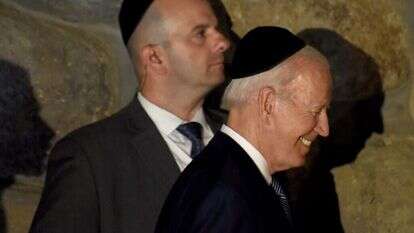 נשיא ארה"ב ג'ו ביידן מבקר ביד ושם. | EPA