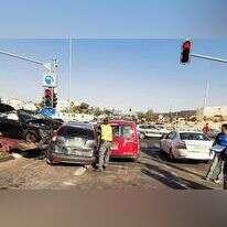 הרכבים לאחר ההתנגשות בכביש בגין. | דוברות המשטרה הרכבים לאחר ההתנגשות בכביש בגין. | דוברות המשטרה