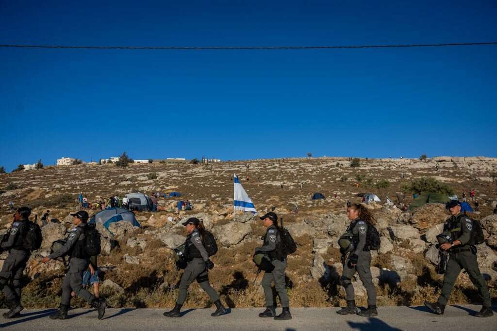 כוחות מג"ב במהלך המחאות ביום רביעי. | יונתן זינדל, פלאש 90