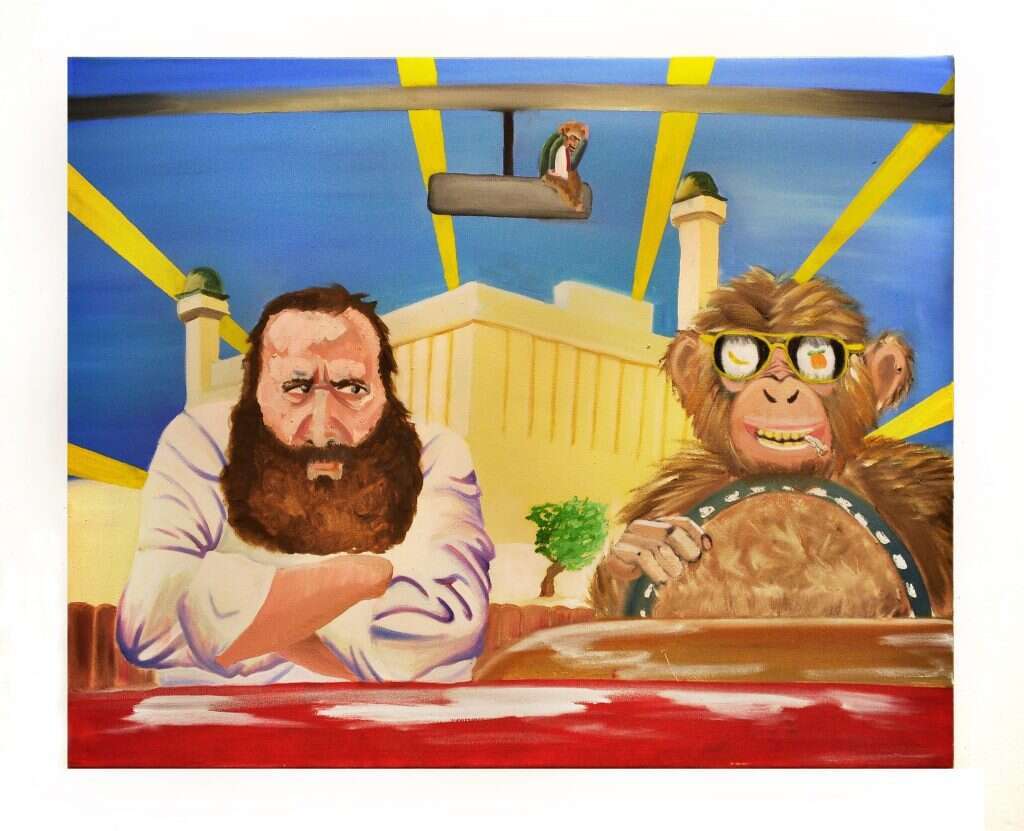 משה קלוד קמון (בוגר בית הספר פרדס), "עילה ואלול", שמן על בד, 2022 משה קלוד קמון (בוגר בית הספר פרדס), "עילה ואלול", שמן על בד, 2022