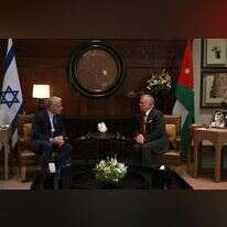 יאיר לפיד ועבדאללה השני. | חיים צח לע"מ