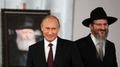 הרב ברל לזר והנשיא פוטין, 2013. | AFP